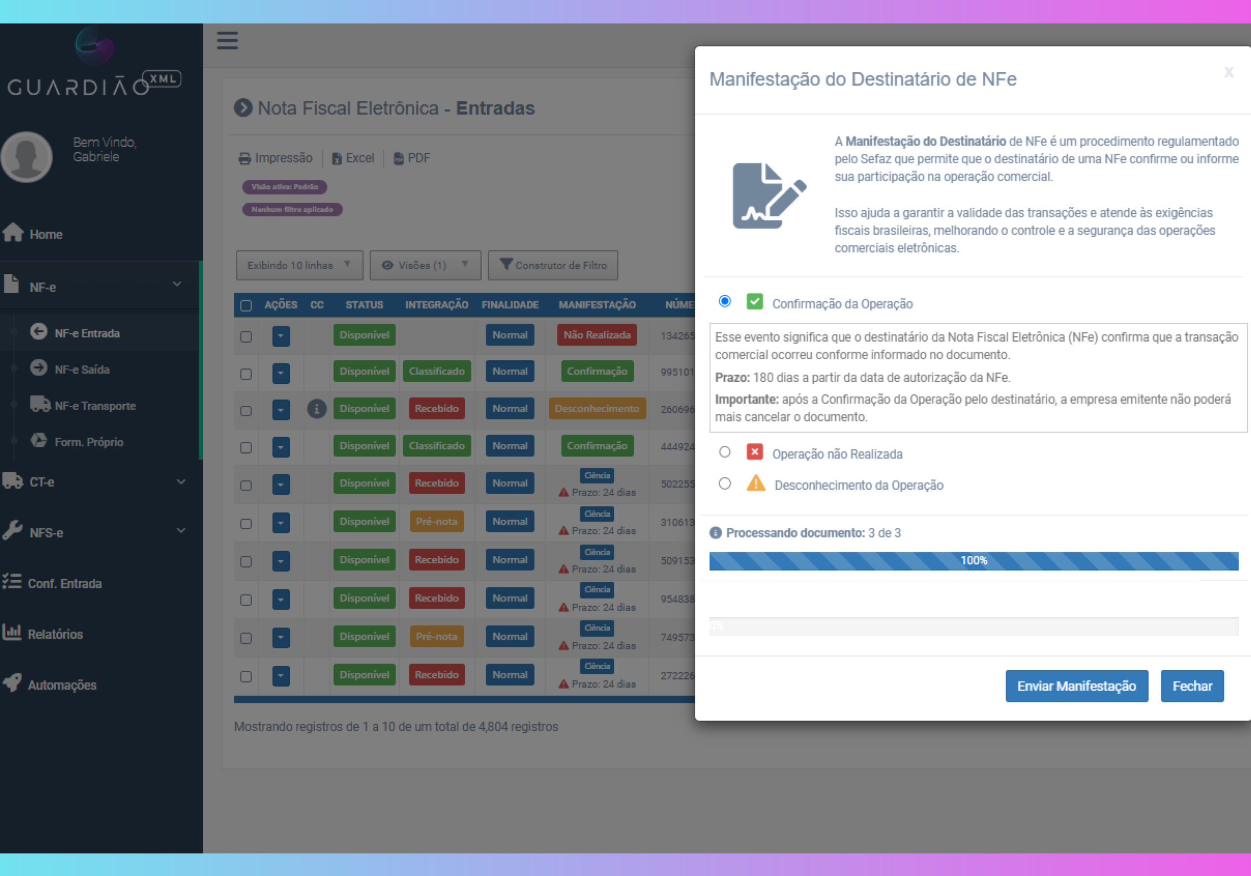 Manifestação do Destinatário, entenda um pouco mais sobre